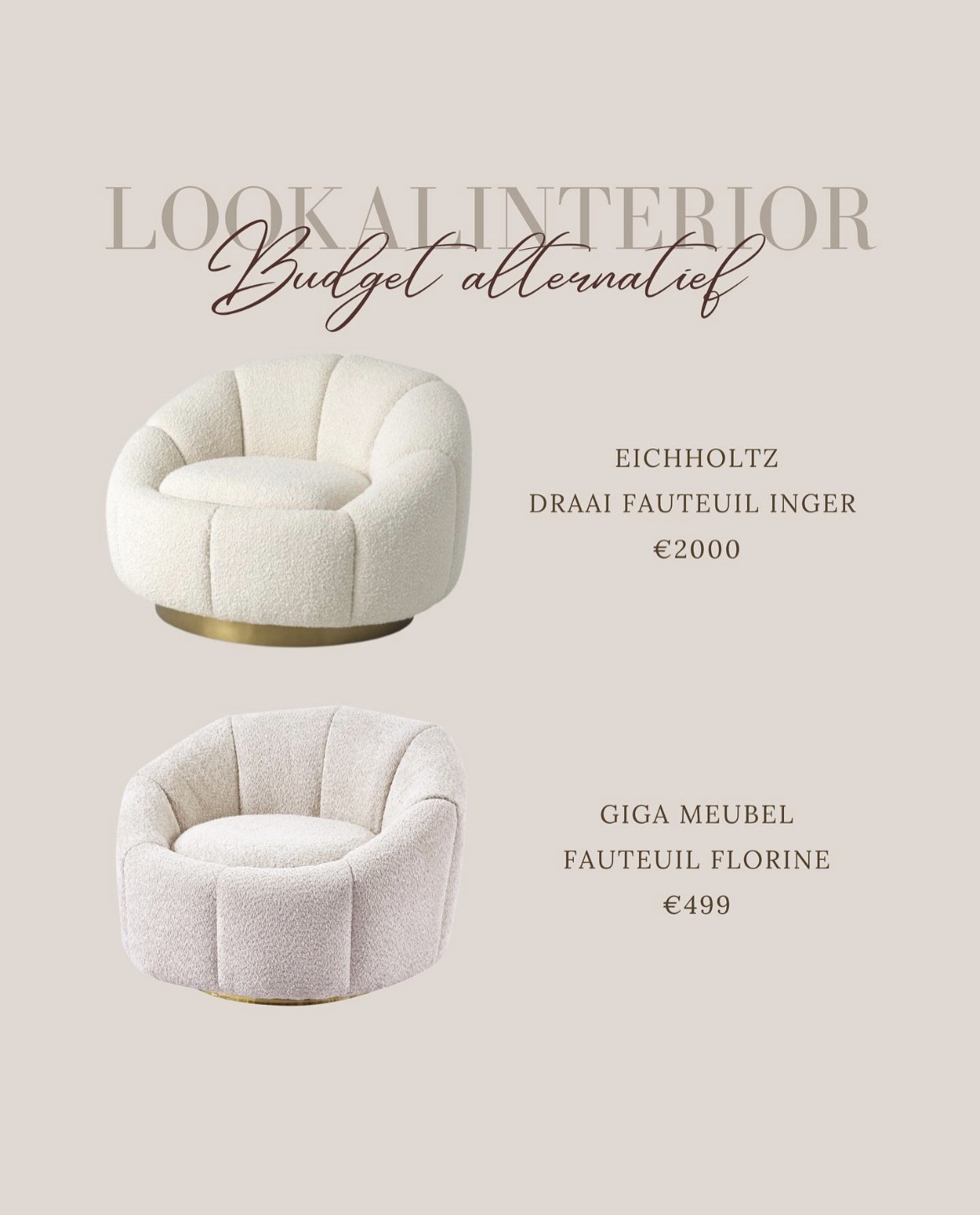 lookalinterior - lookalike eichholtz draai fauteuil Inger door giga meubel florine