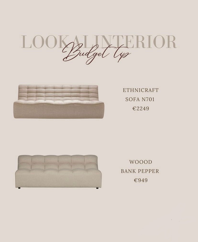 Lookalike Interieur - Ethnicraft & Woood bank