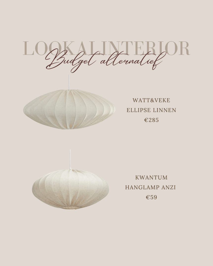 lookalike interieur - Watt & Veke Ellipse & Kwantum Anzi hanglamp